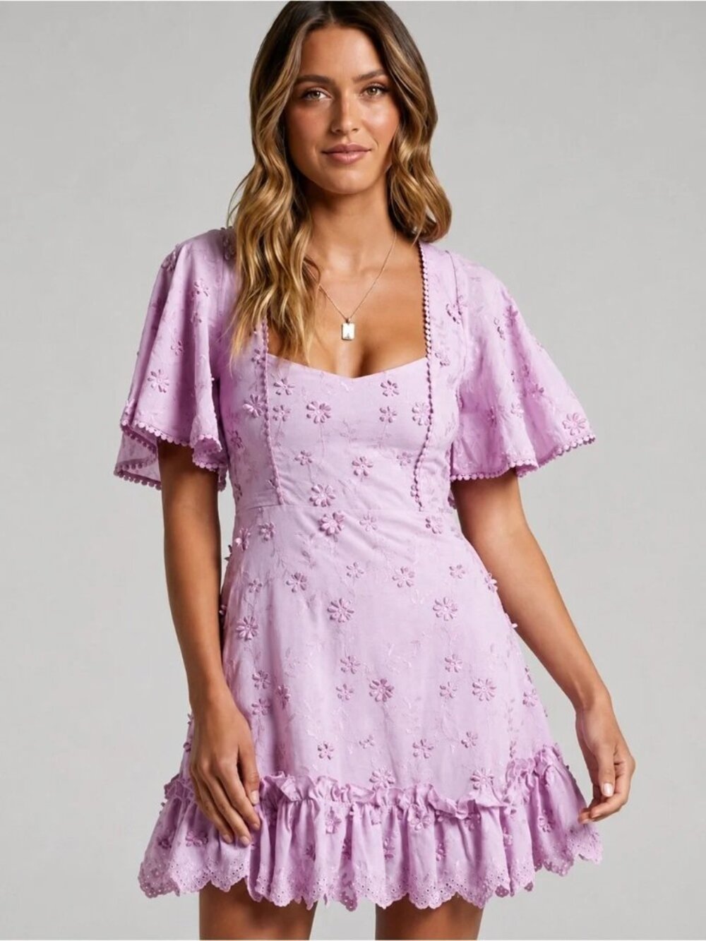 Showpo Fancy A Spritz Lilac Mini Dress, 4